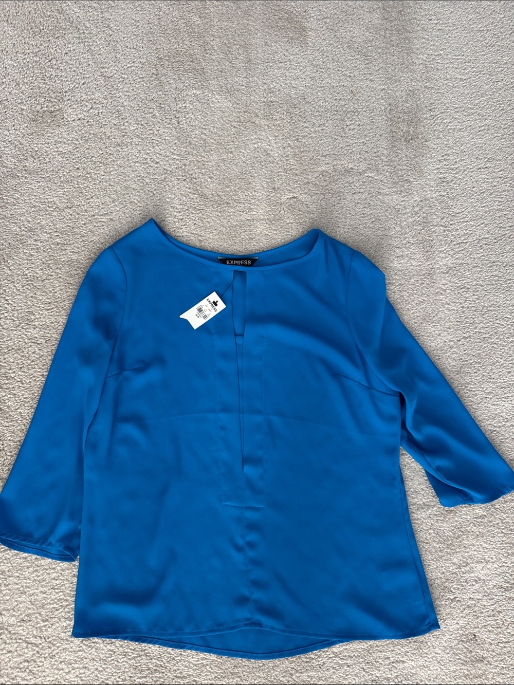 EXPRESS blue cutout blouse